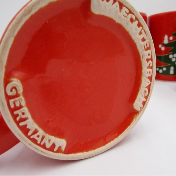 Set of 4 Waechtersbach Christmas Tree Coffee Mugs - Picture 6 of 6